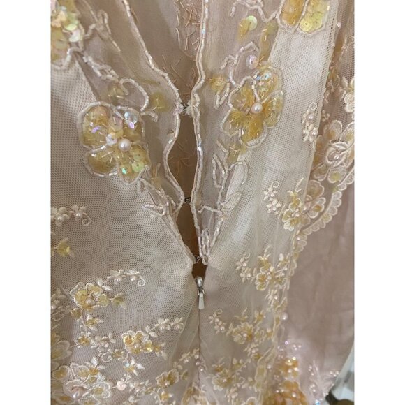 Vintage Creative Creations Women's Silk Beaded Asymmetrical Blouse - Large - Picture 5 of 13